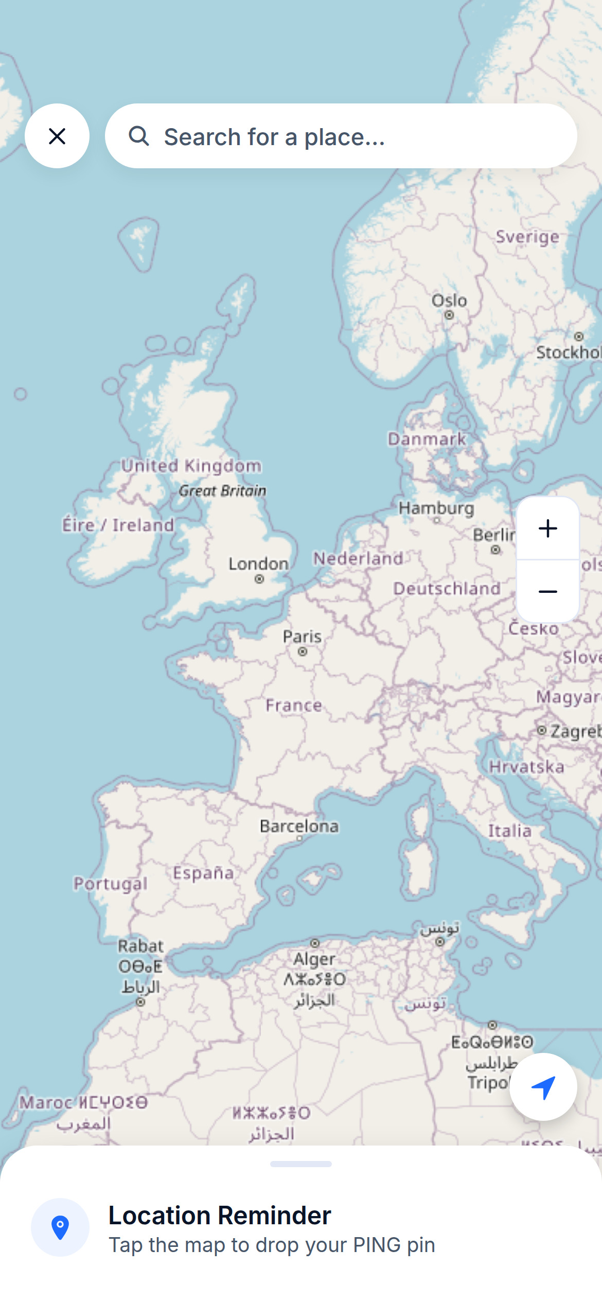 Dropping a location PING with an arrive/leave trigger radius